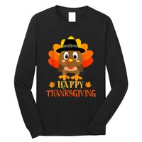 Happy Thanksgiving Shirts For Boys Girls Kids Pilgrim Turkey Long Sleeve Shirt