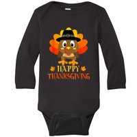 Happy Thanksgiving Shirts For Boys Girls Kids Pilgrim Turkey Baby Long Sleeve Bodysuit