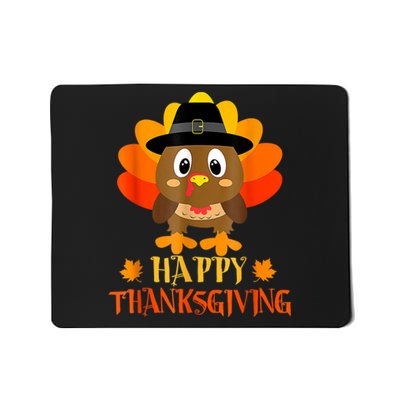 Happy Thanksgiving Shirts For Boys Girls Kids Pilgrim Turkey Mousepad