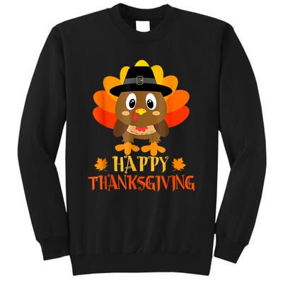 Happy Thanksgiving Shirts For Boys Girls Kids Pilgrim Turkey Tall Sweatshirt