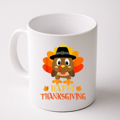 Happy Thanksgiving Shirts For Boys Girls Kids Pilgrim Turkey Coffee Mug