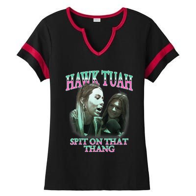 Hawk Tush Spit On That Thing Presidential Candidate Parody Ladies Halftime Notch Neck Tee