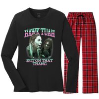 Hawk Tush Spit On That Thing Presidential Candidate Parody Women's Long Sleeve Flannel Pajama Set 