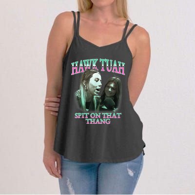 Hawk Tush Spit On That Thing Presidential Candidate Parody Women's Strappy Tank