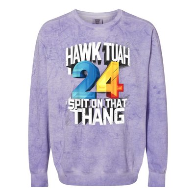 Hawk Tush Spit On That Thing Presidential Candidate 2024 Gift Colorblast Crewneck Sweatshirt