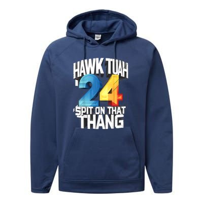 Hawk Tush Spit On That Thing Presidential Candidate 2024 Gift Performance Fleece Hoodie