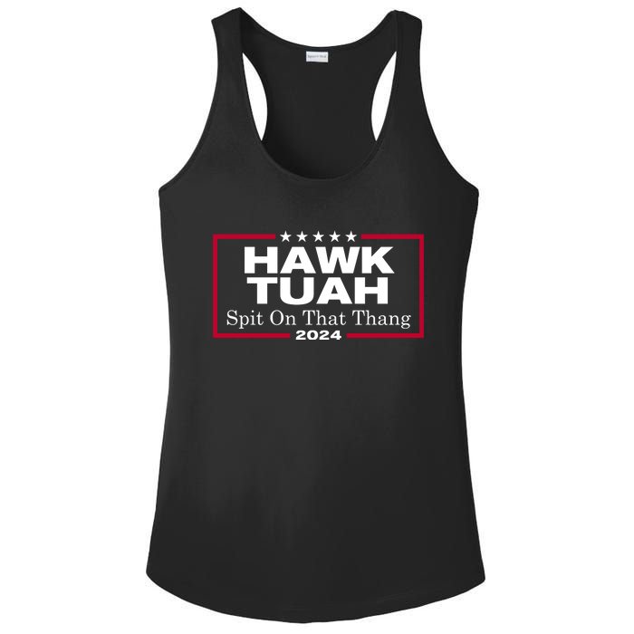 Hawk Tuah Spit On That Thang Trending Ladies PosiCharge Competitor Racerback Tank