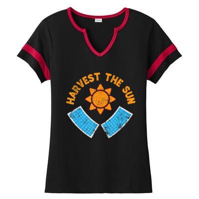 Harvest The Sun Solar Power Great Gift Ladies Halftime Notch Neck Tee