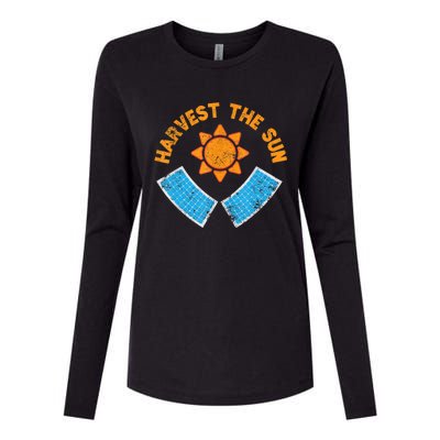 Harvest The Sun Solar Power Great Gift Womens Cotton Relaxed Long Sleeve T-Shirt