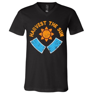 Harvest The Sun Solar Power Great Gift V-Neck T-Shirt