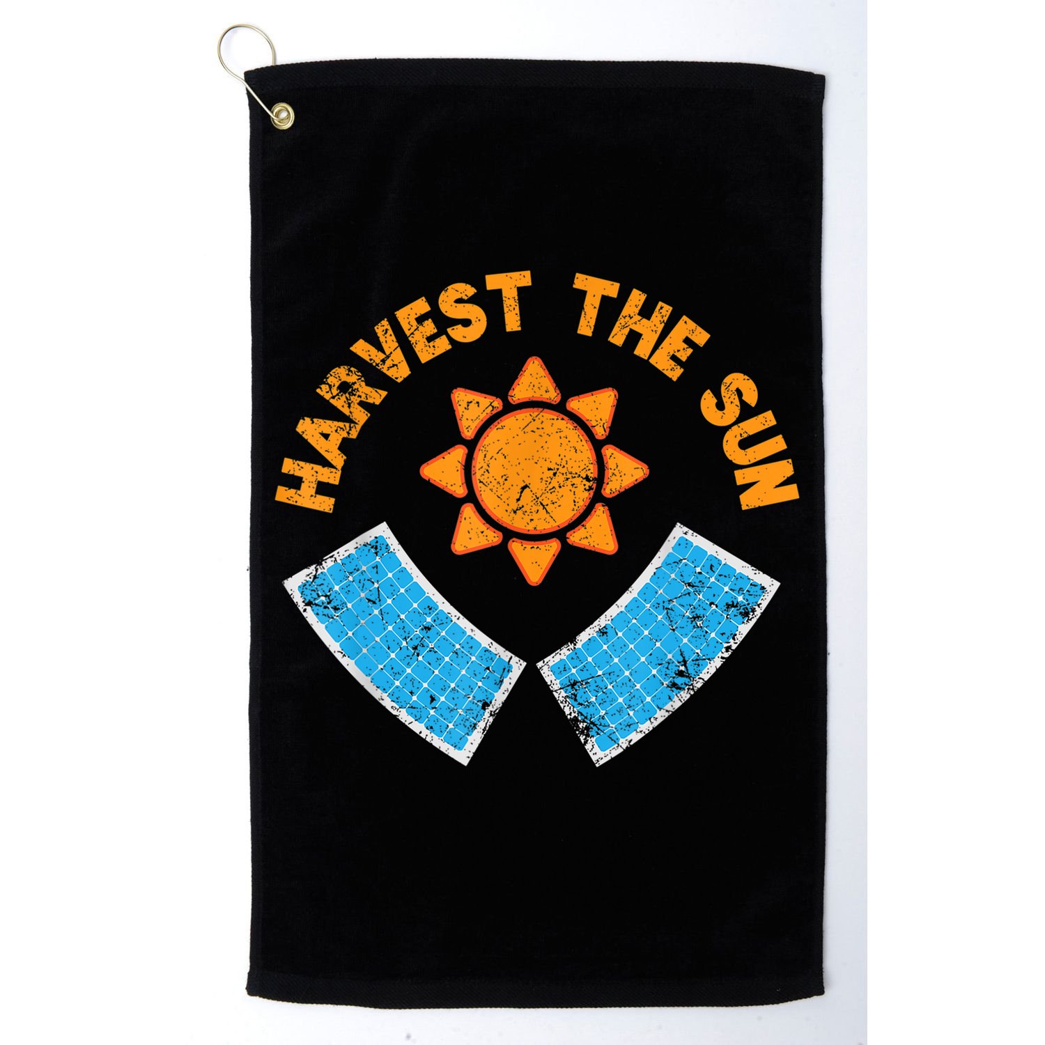 Harvest The Sun Solar Power Great Gift Golf Towel
