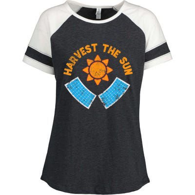 Harvest The Sun Solar Power Great Gift Enza Ladies Jersey Colorblock Tee