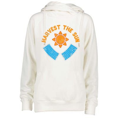 Harvest The Sun Solar Power Great Gift Womens Funnel Neck Pullover Hood