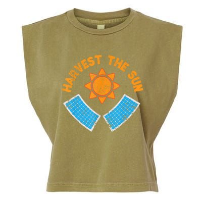 Harvest The Sun Solar Power Great Gift Garment-Dyed Women's Muscle Tee