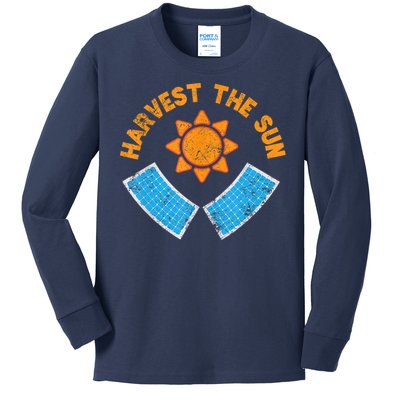 Harvest The Sun Solar Power Great Gift Kids Long Sleeve Shirt