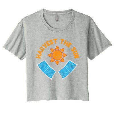 Harvest The Sun Solar Power Great Gift Women's Crop Top Tee