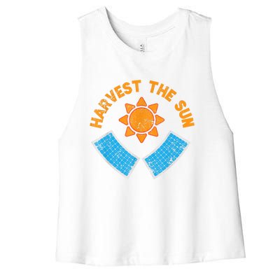 Harvest The Sun Solar Power Great Gift Women's Racerback Cropped Tank