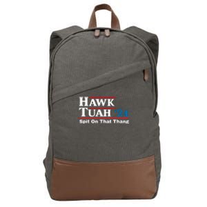 Hawk Tuah Spit On That Thang Trending Cotton Canvas Backpack