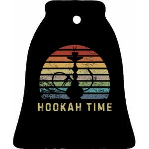 Hookah Time Sunset Shisha Smoke Hookah Lover Party Ceramic Bell Ornament