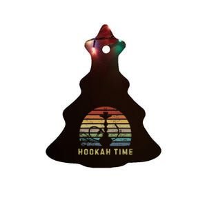 Hookah Time Sunset Shisha Smoke Hookah Lover Party Ceramic Tree Ornament