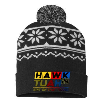 Hawk Tush Spit On That Thang Viral Election Parody Gift USA-Made Snowflake Beanie