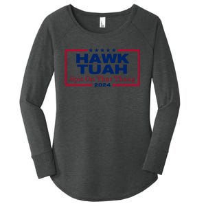 Hawk Tuah Spit On That Thang Trending Women's Perfect Tri Tunic Long Sleeve Shirt