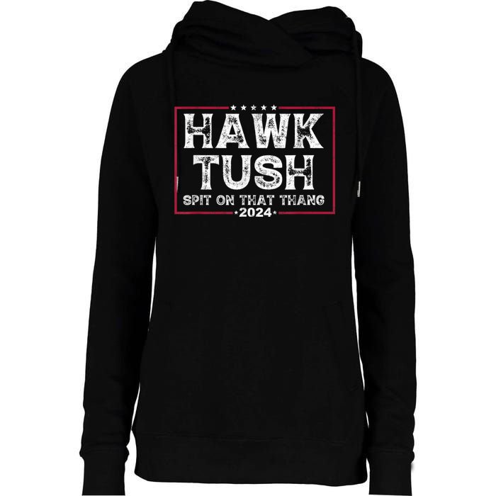 Hawk Tush Spit On That Thang 2024 Us Flag Vintage Trump Womens Funnel Neck Pullover Hood