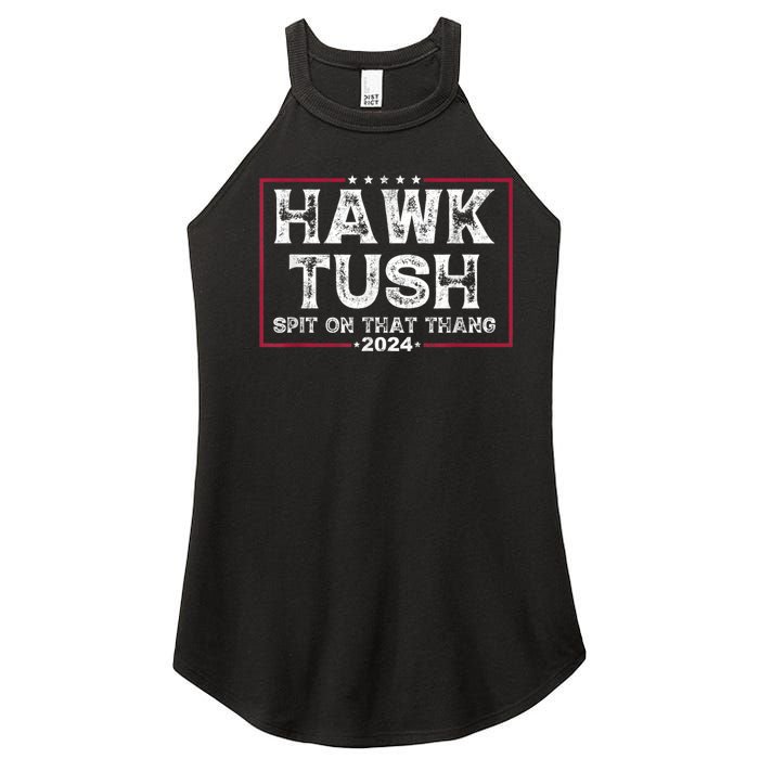 Hawk Tush Spit On That Thang 2024 Us Flag Vintage Trump Women's Perfect Tri Rocker Tank