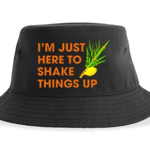 Here To Shake Things Up Lulav Etrog Sukkot Jewish Holiday Sustainable Bucket Hat