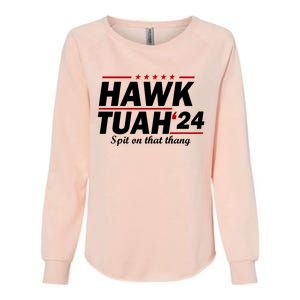 Hawk Tuah Spit On That Thang Trending Womens California Wash Sweatshirt