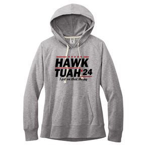 Hawk Tuah Spit On That Thang Trending Women's Fleece Hoodie