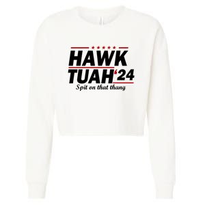 Hawk Tuah Spit On That Thang Trending Cropped Pullover Crew