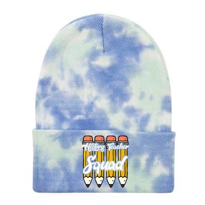 History Teacher Squad Team Funny Gift Tie Dye 12in Knit Beanie