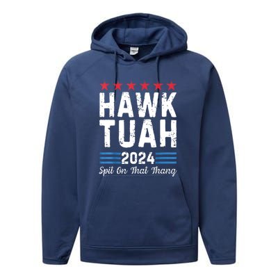 Hawk Tush Spit On That Thang 4th Of July Viral Election Parody Gift Performance Fleece Hoodie