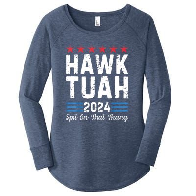 Hawk Tush Spit On That Thang 4th Of July Viral Election Parody Gift Women's Perfect Tri Tunic Long Sleeve Shirt