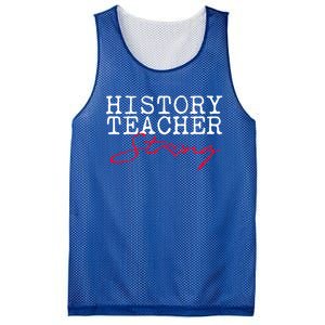 History Teacher Strong Gift Social Studies Team Gift Mesh Reversible Basketball Jersey Tank