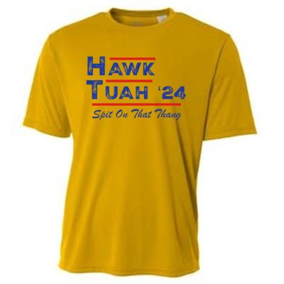 Hawk Tuah Spit Funny Humor Saying Cooling Performance Crew T-Shirt