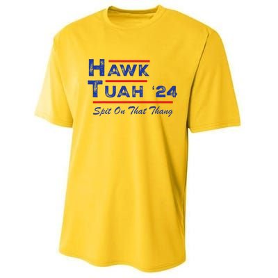 Hawk Tuah Spit Funny Humor Saying Performance Sprint T-Shirt