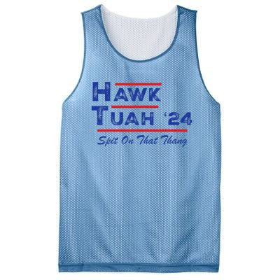 Hawk Tuah Spit Funny Humor Saying Mesh Reversible Basketball Jersey Tank