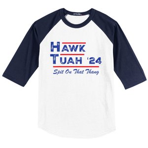 Hawk Tuah Spit Funny Humor Saying Baseball Sleeve Shirt