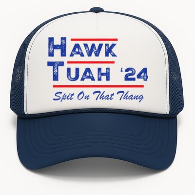 Hawk Tuah Spit Funny Humor Saying Trucker Hat