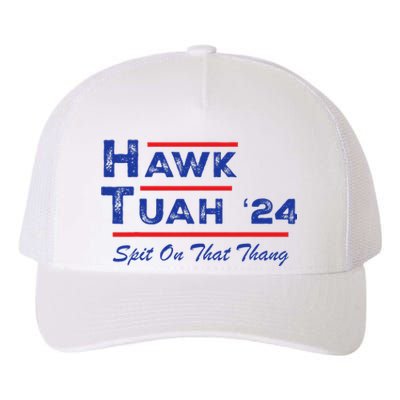 Hawk Tuah Spit Funny Humor Saying Yupoong Adult 5-Panel Trucker Hat