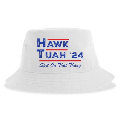 Hawk Tuah Spit Funny Humor Saying Sustainable Bucket Hat