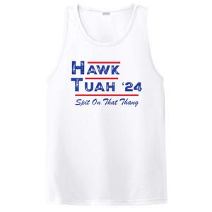 Hawk Tuah Spit Funny Humor Saying PosiCharge Competitor Tank