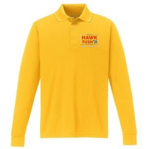 Hawk Tush Spit On That Thing Presidential Candidate Parody Performance Long Sleeve Polo