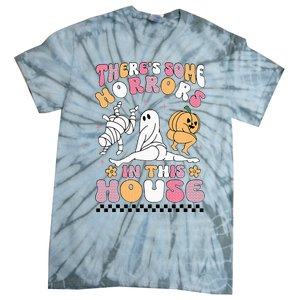 Halloween There's Some Horrors In This House Ghost Pumpkin Tie-Dye T-Shirt