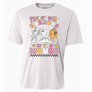 Halloween There's Some Horrors In This House Ghost Pumpkin Cooling Performance Crew T-Shirt