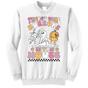 Halloween There's Some Horrors In This House Ghost Pumpkin Sweatshirt