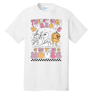 Halloween There's Some Horrors In This House Ghost Pumpkin Tall T-Shirt