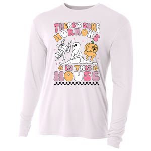 Halloween There's Some Horrors In This House Ghost Pumpkin Cooling Performance Long Sleeve Crew